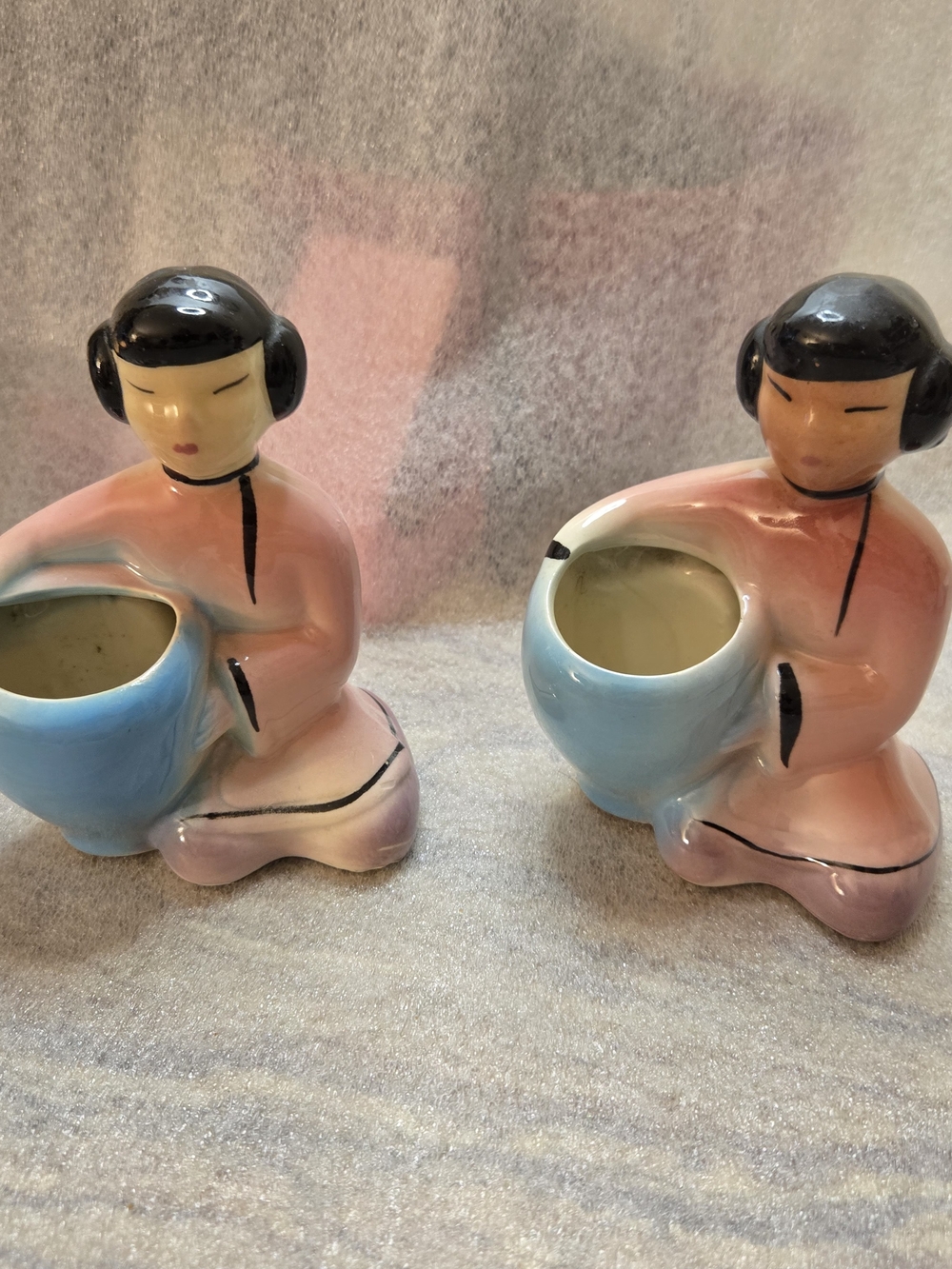 vintage mid-century ceramic planters